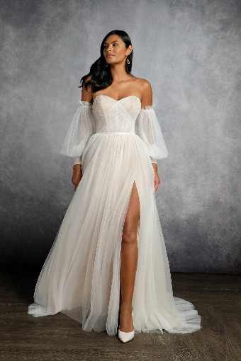 Private Collection "Timber" Gown + Sleeves 55132 Evermore - Dearly Sample #0 default Ivory/Ivory/Nude thumbnail