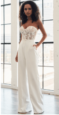 Serene Bridal Nevada Jumpsuit Serene - Dearly Sample #0 default Ivory thumbnail
