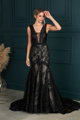 Consignment Gowns 4488 Carrafina - Consignment #0 default Black thumbnail